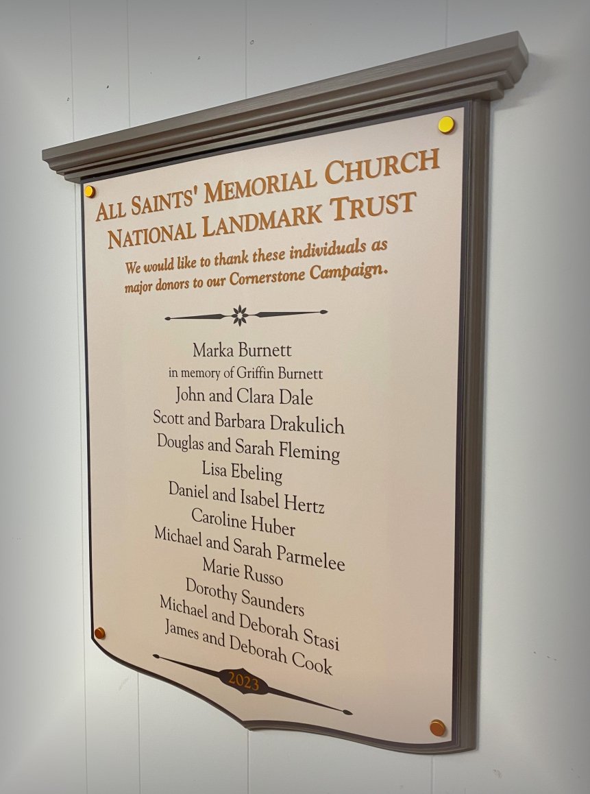 Classic donor plaque traditional design that can be changed