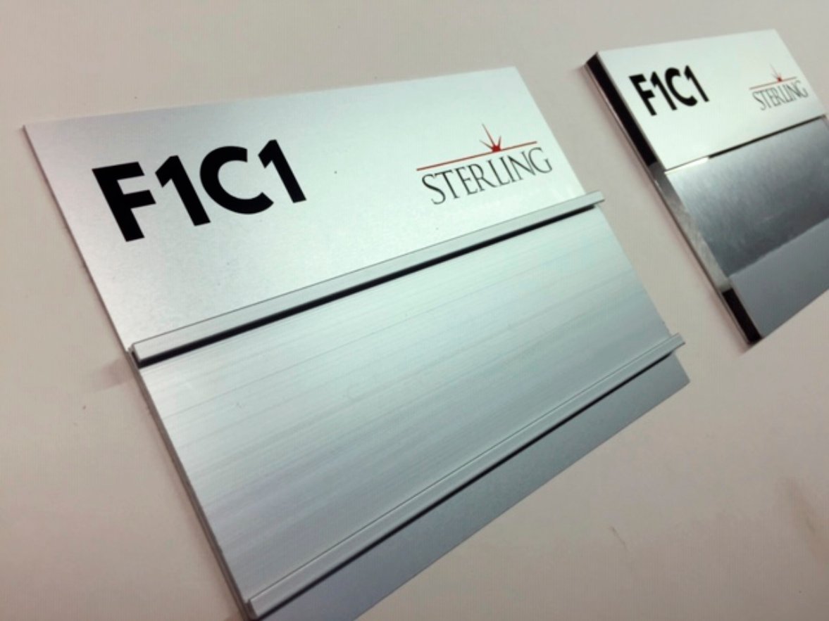 Metal name plate print your insert