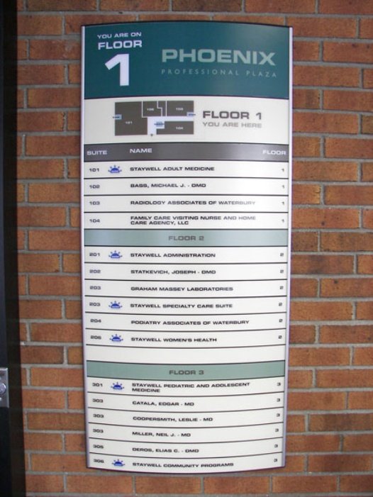 changeable building directory modern