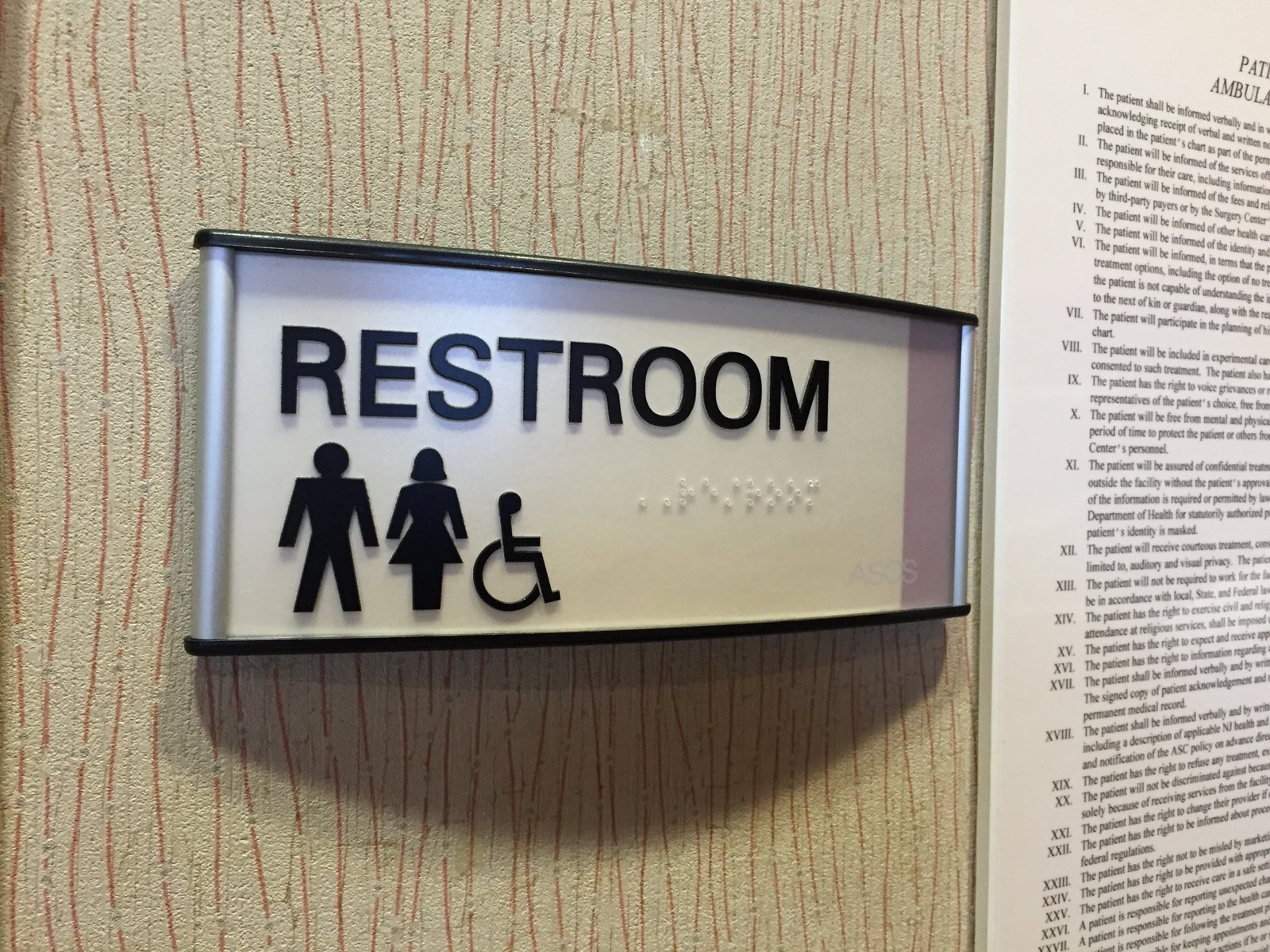 ADA restroom sign
