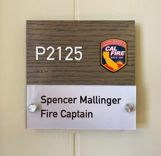 ADA Braille room sign that you can print name in wood