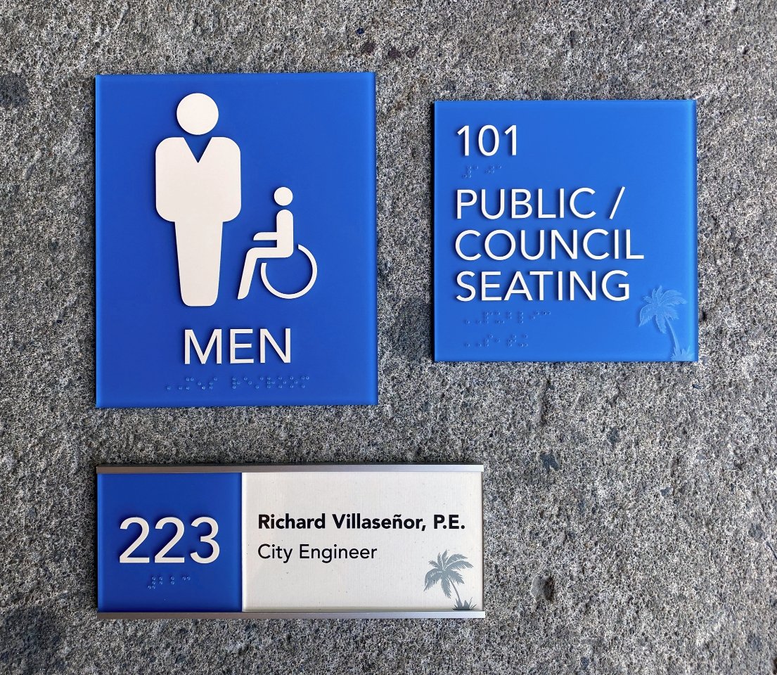 ADA compliant town hall signs