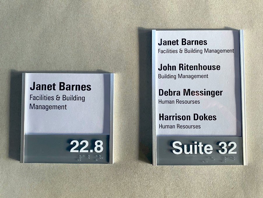 Braille nameplate printable insert