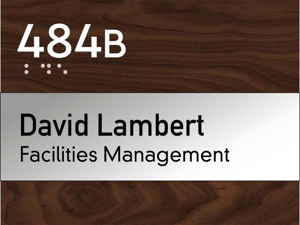 M1 Nameplate Walnut wood with printable insert