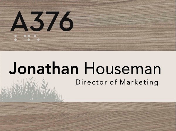 M1 Nameplate wood stained with printable insert