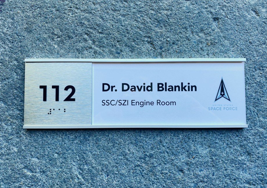 Modern Braille room nameplate printable insert