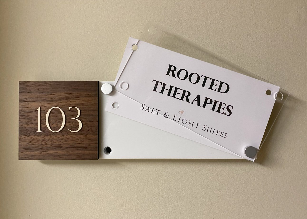 wood nameplate standoffs that you can print name
