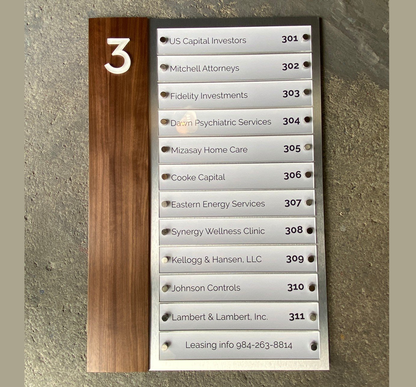 Building Directory that you can print your own inserts modern design 2