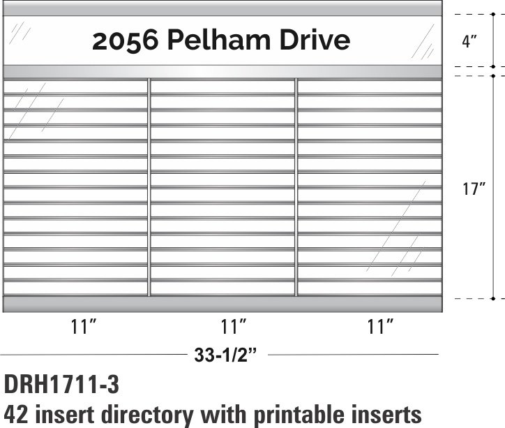 contemporary building directory that you can print the insert